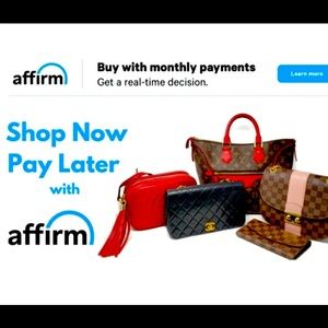 Check out with AFFIRM.  Buy something today and pay later 🛒🛍 YOU DESERVE IT!♥️